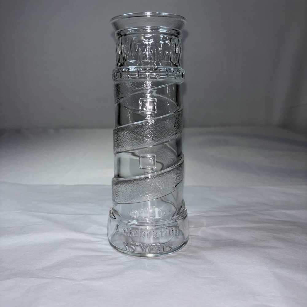 Vintage & Collectible Red‎ Lobster Lighthouse-Shaped  Glass Bud Vase — 35 Years